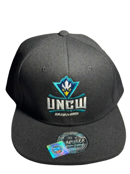 UNC-Wilmington Mascot Snapback Hat Black - Officially Licensed Gear
