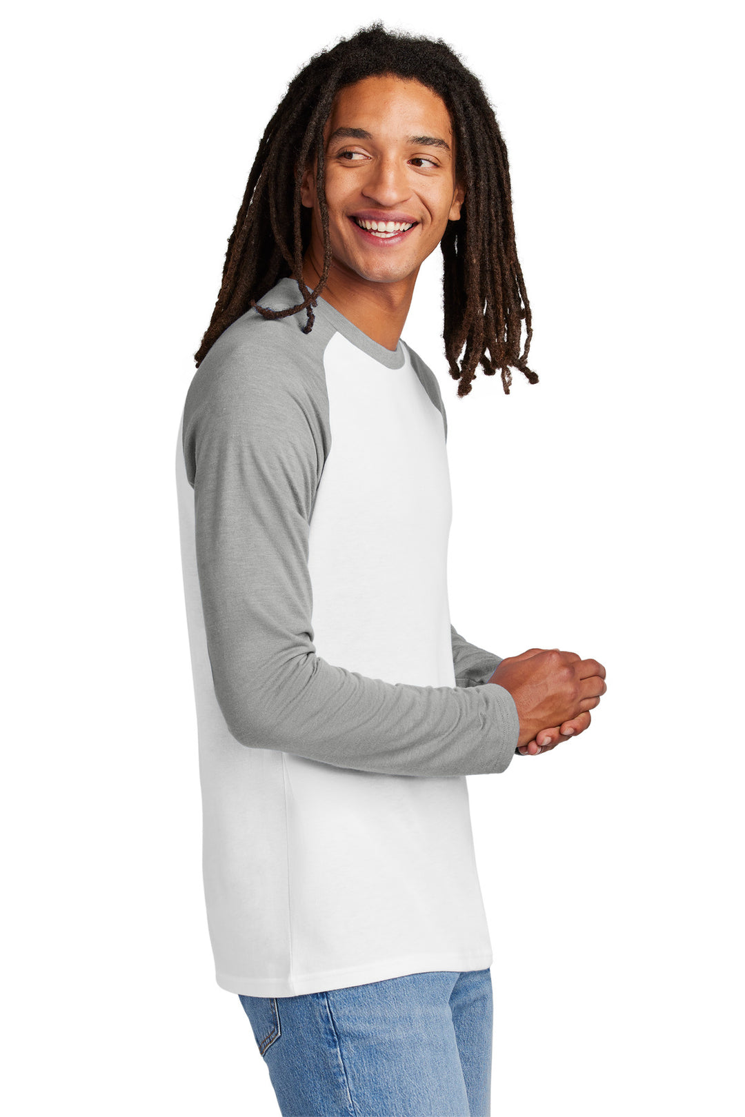 AlumGy/BtW Allmade Unisex Tri-Blend Long Sleeve Colorblock Raglan AL6009