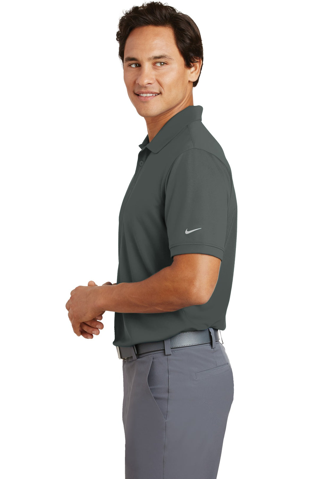 Anthracite Nike Dri-FIT Players Modern Fit Polo. 799802
