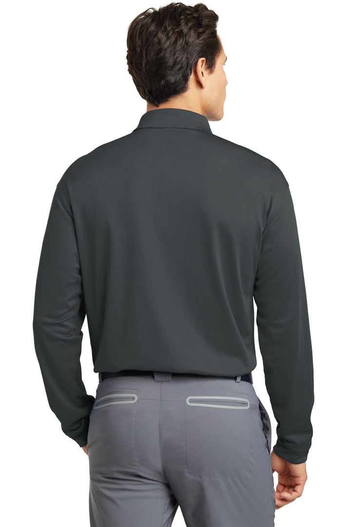 Anthracite Nike Tall Long Sleeve Dri-FIT Stretch Tech Polo. 604940
