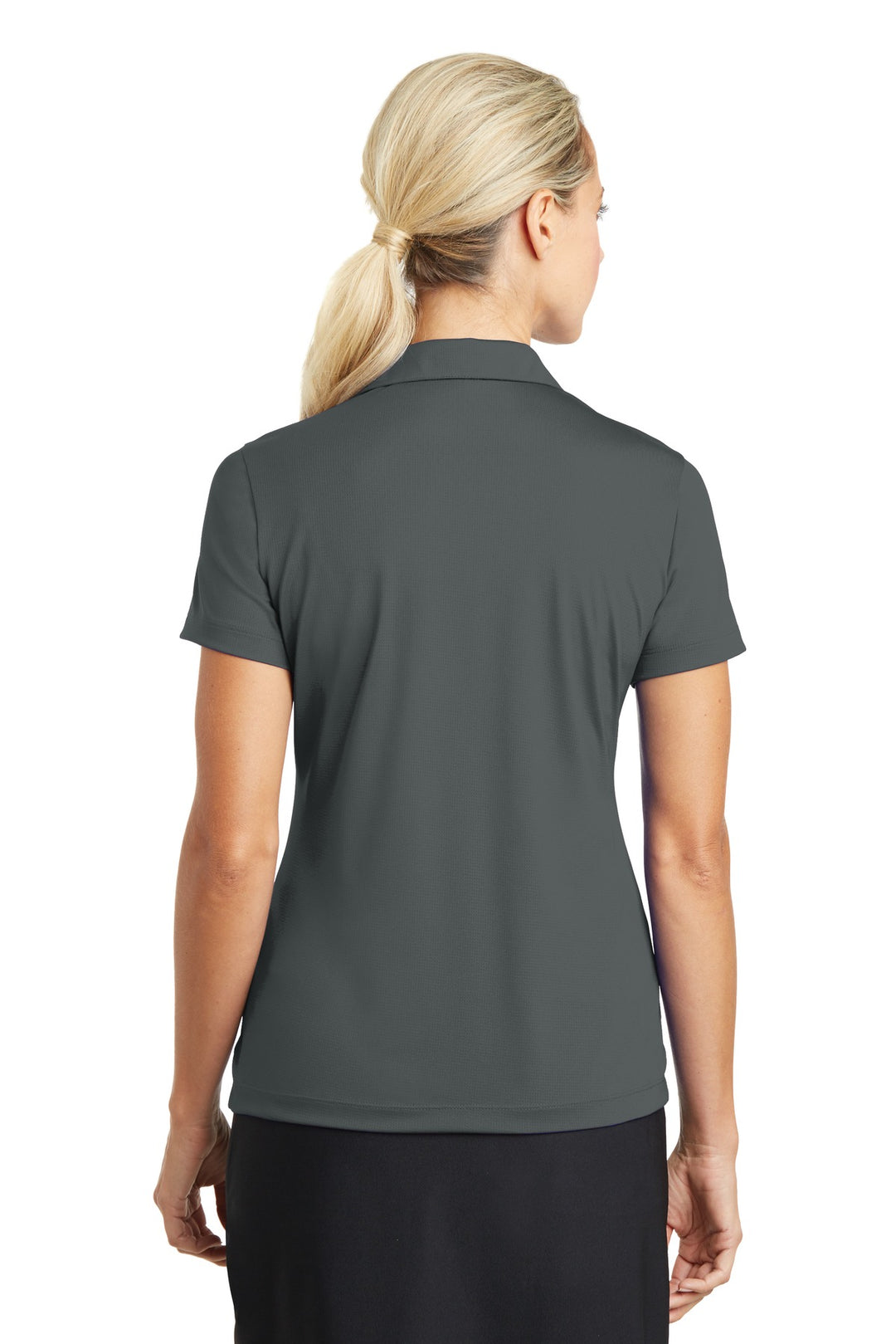 Anthracite Nike Women's Dri-FIT Vertical Mesh Polo. 637165