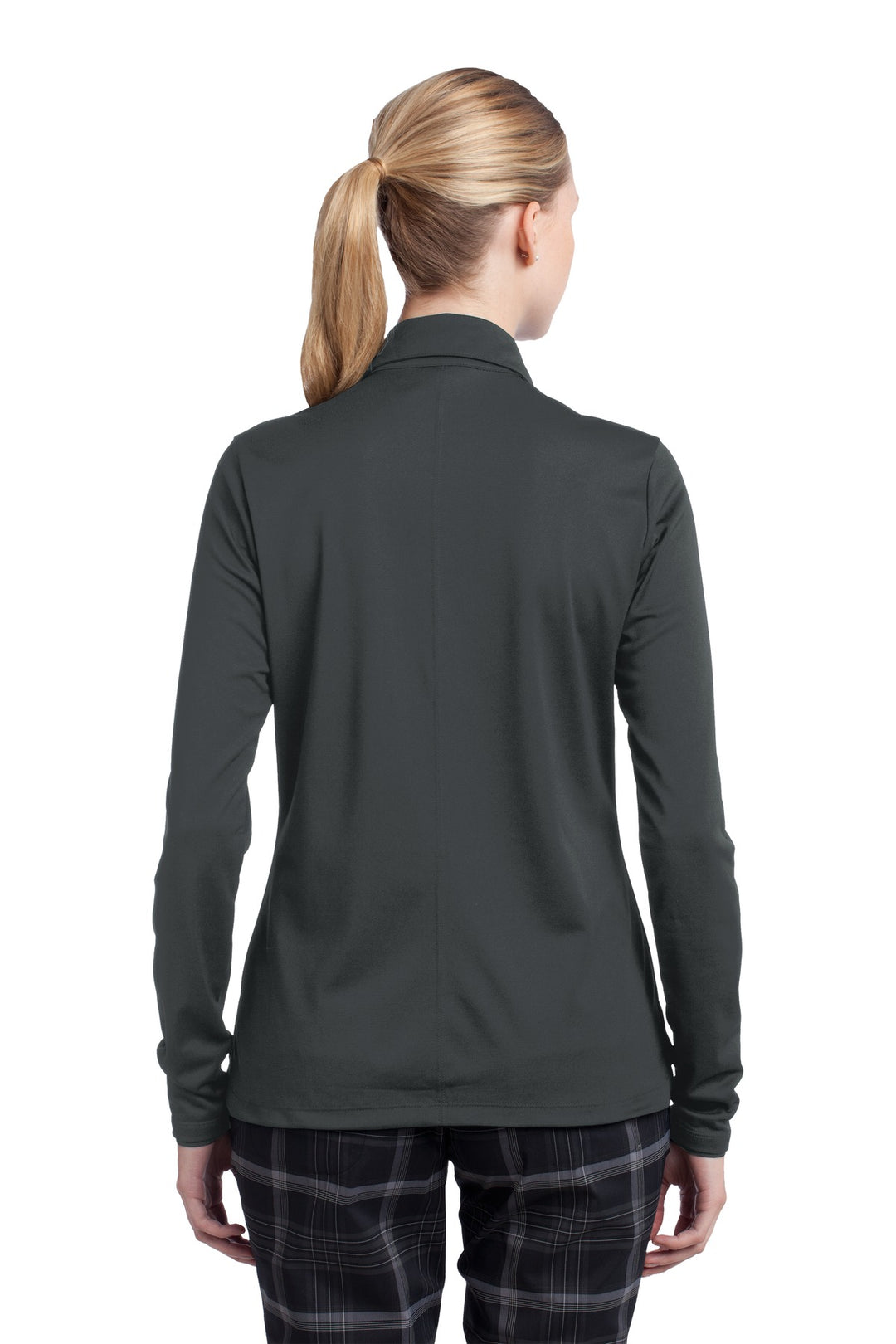 Anthracite Nike Women's Long Sleeve Dri-FIT Stretch Tech Polo. 545322