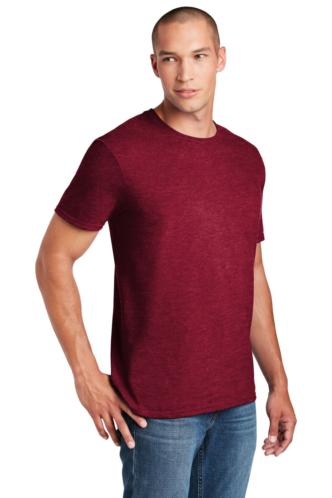 Antqu Chry Red Gildan Softstyle T-Shirt. 64000