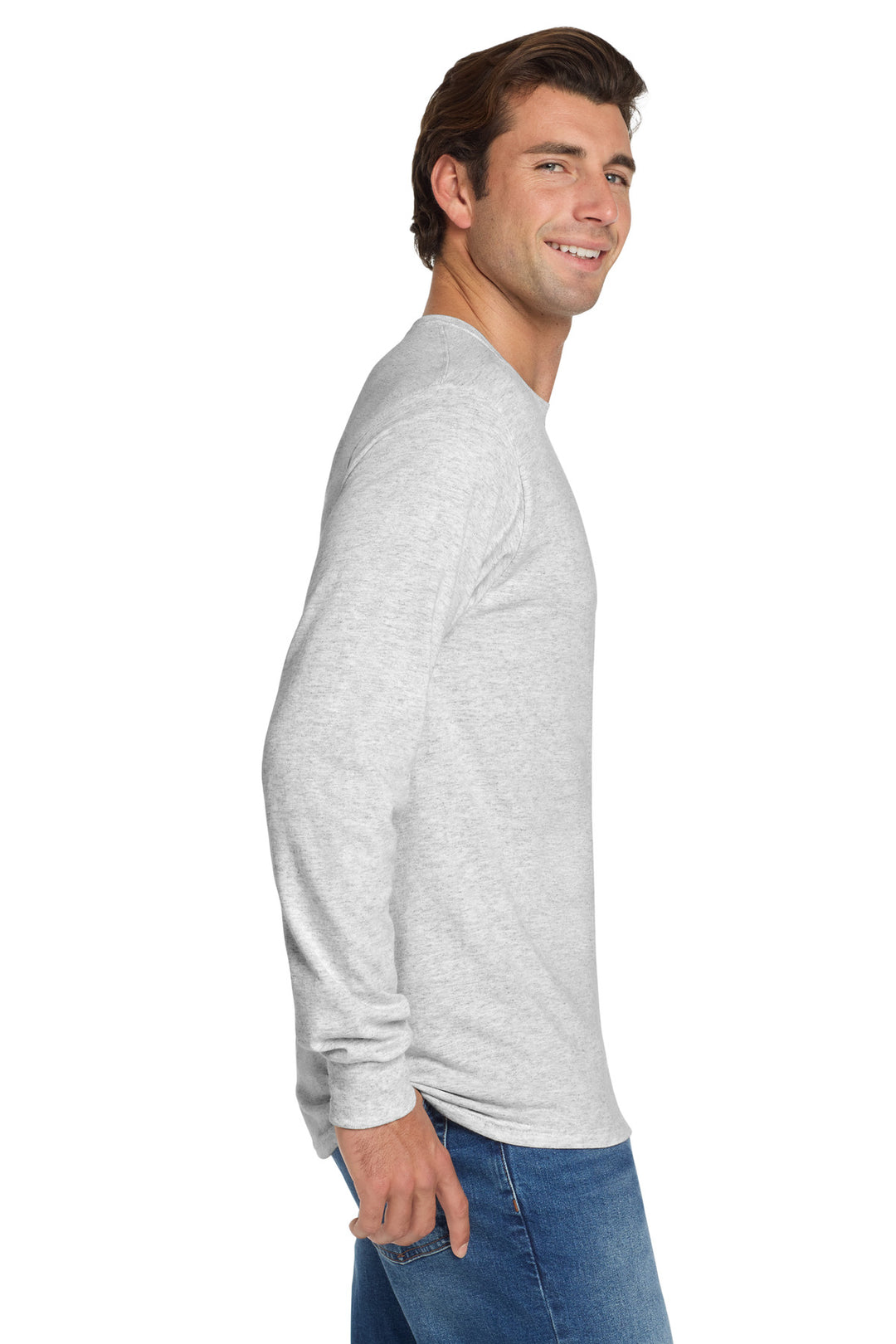 Ash Jerzees - Dri-Power 50/50 Cotton/Poly Long Sleeve T-Shirt. 29LS