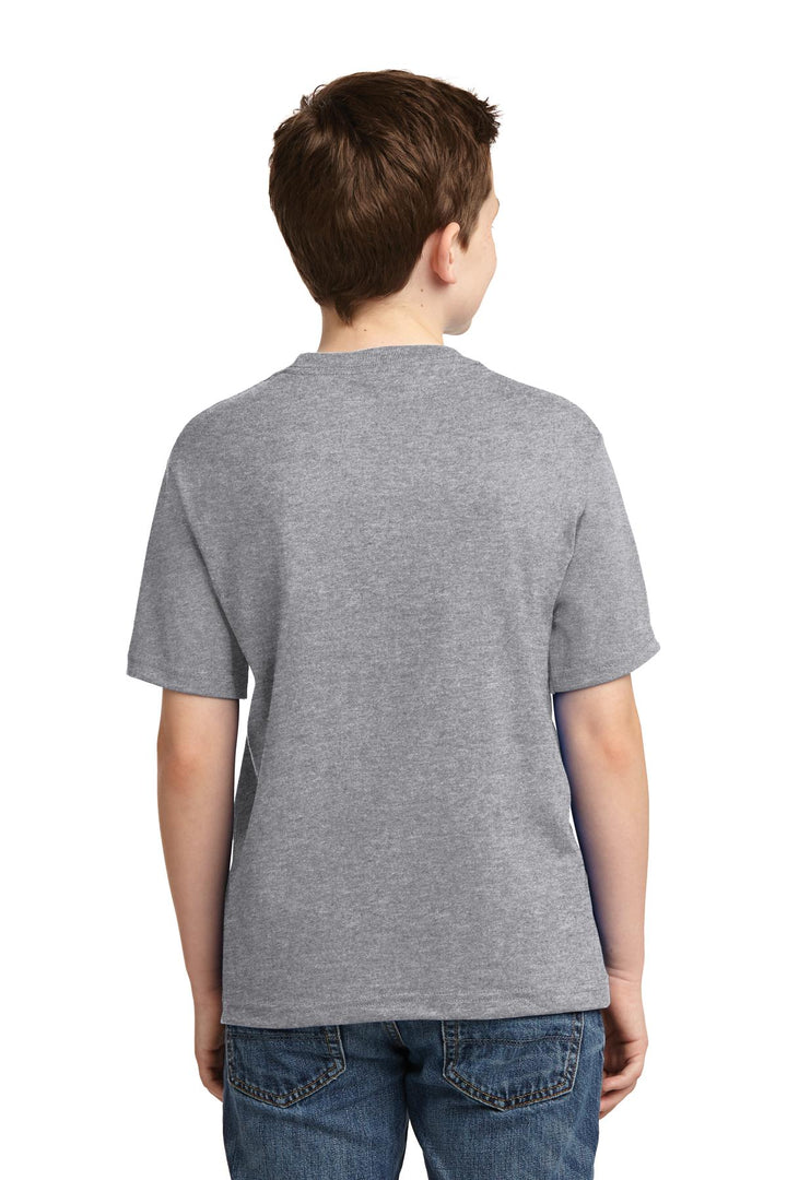 Athletic Hthr Jerzees - Youth Dri-Power 50/50 Cotton/Poly T-Shirt. 29B