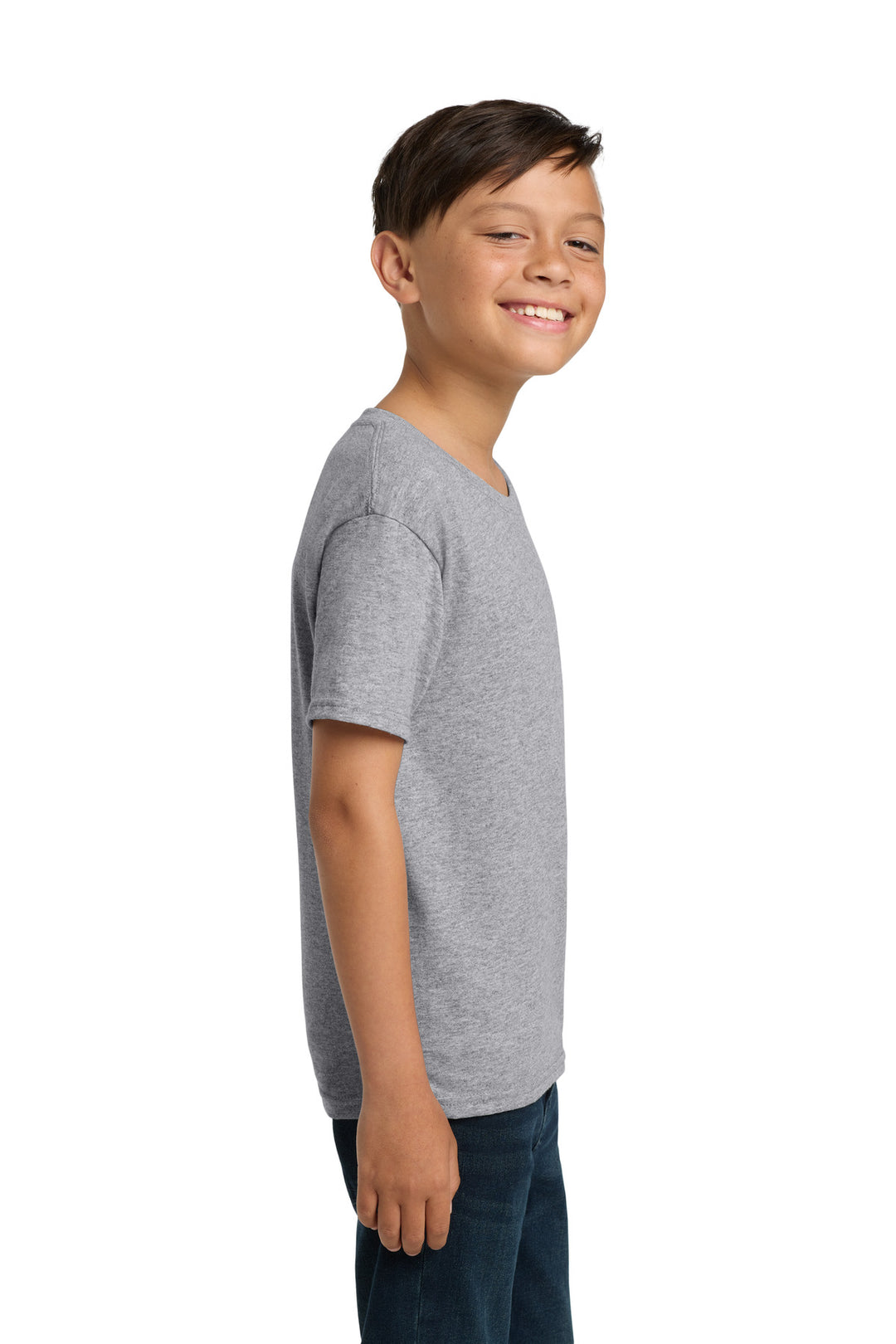 Athletic Hthr Jerzees - Youth Dri-Power 50/50 Cotton/Poly T-Shirt. 29B
