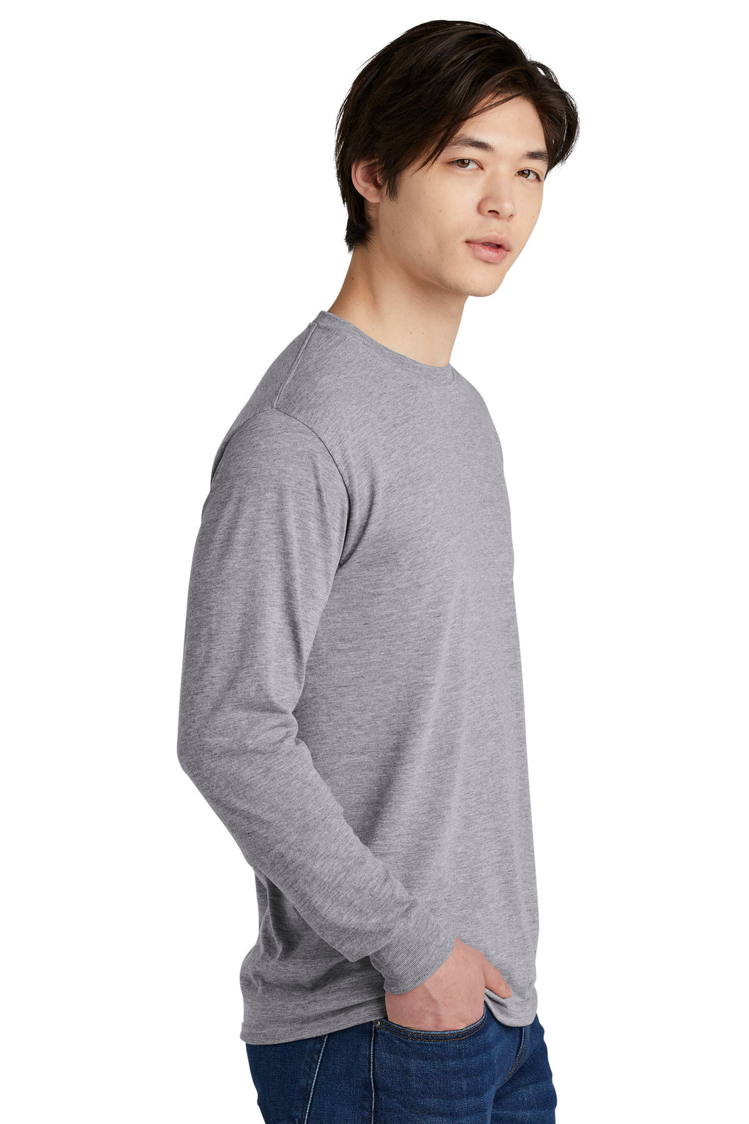 AthlHthr Jerzees Dri-Power 100% Polyester Long Sleeve T-Shirt 21LS