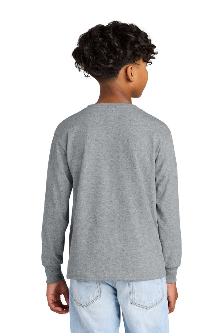 AthlHthr Jerzees Youth Dri-Power 50/50 Cotton/Poly Long Sleeve 29BL