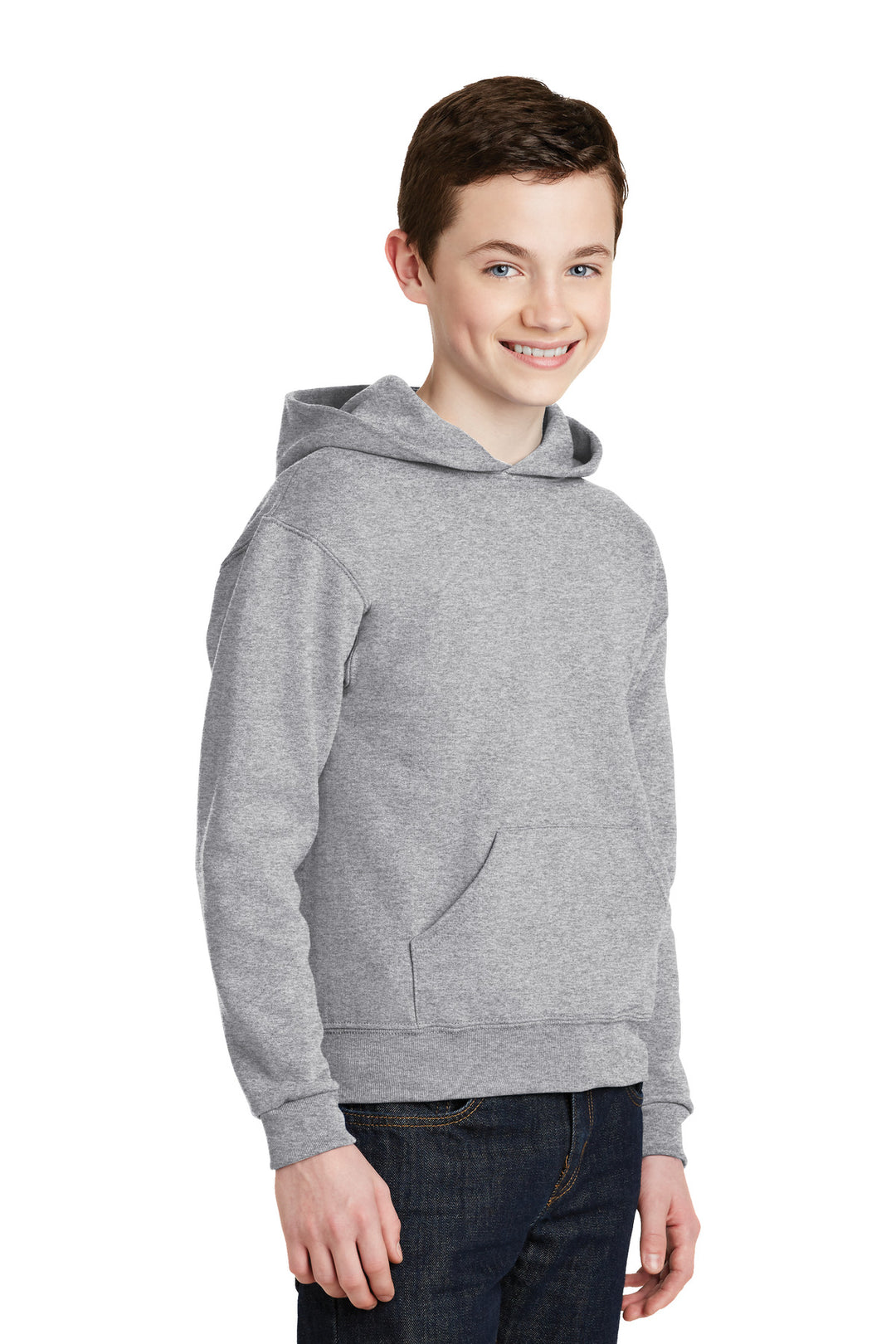 AthlHthr Jerzees - Youth NuBlend Pullover Hooded Sweatshirt. 996Y
