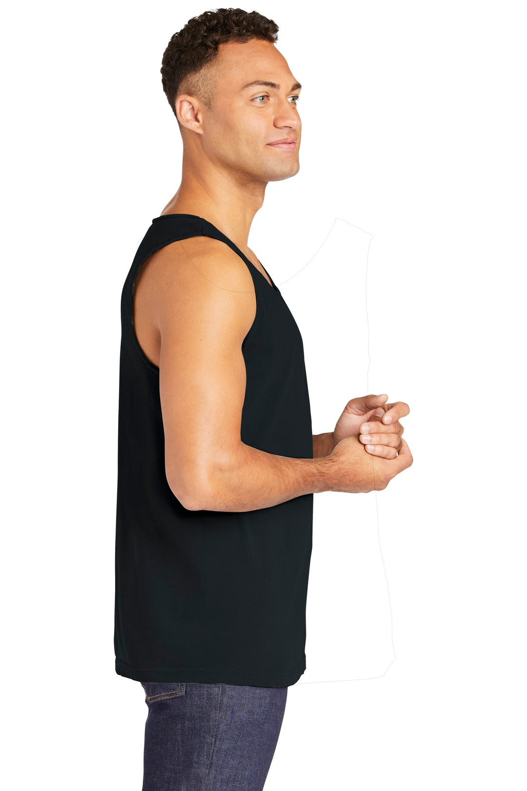 Black COMFORT COLORS Heavyweight Ring Spun Tank Top. 9360