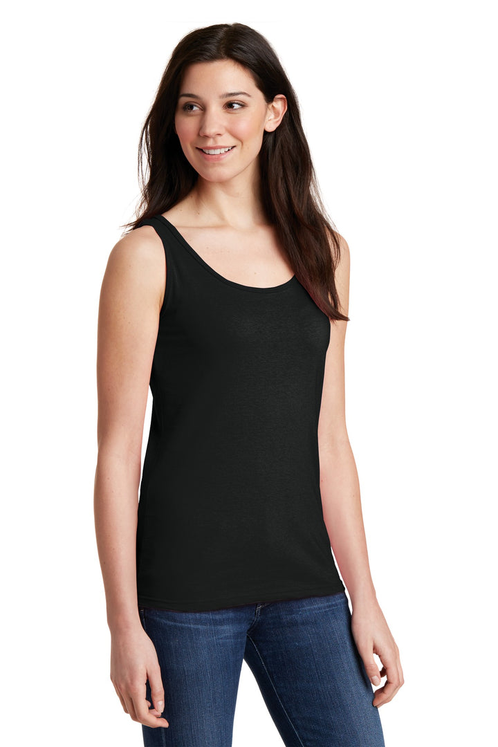 Black Gildan Softstyle Junior Fit Tank Top. 64200L