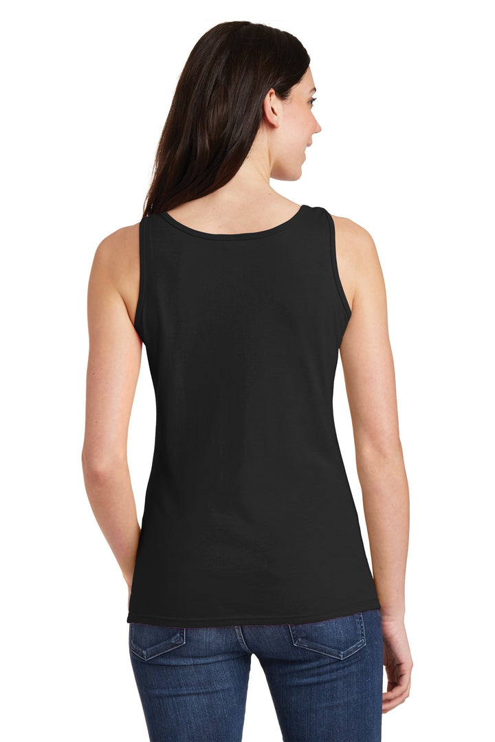 Black Gildan Softstyle Junior Fit Tank Top. 64200L