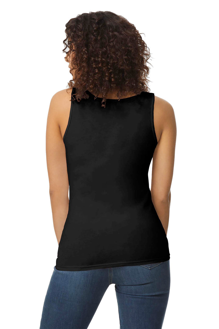 Black Gildan Softstyle Junior Fit Tank Top. 64200L