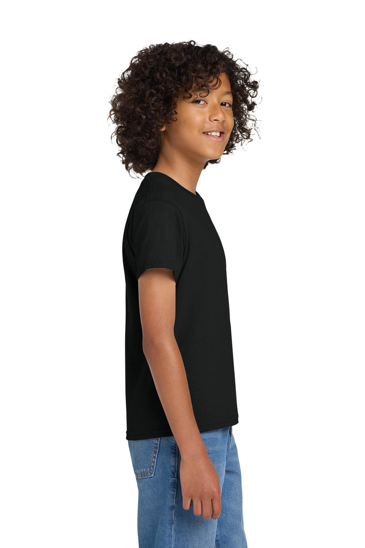 Black Gildan Youth DryBlend 50 Cotton/50 Poly T-Shirt. 8000B