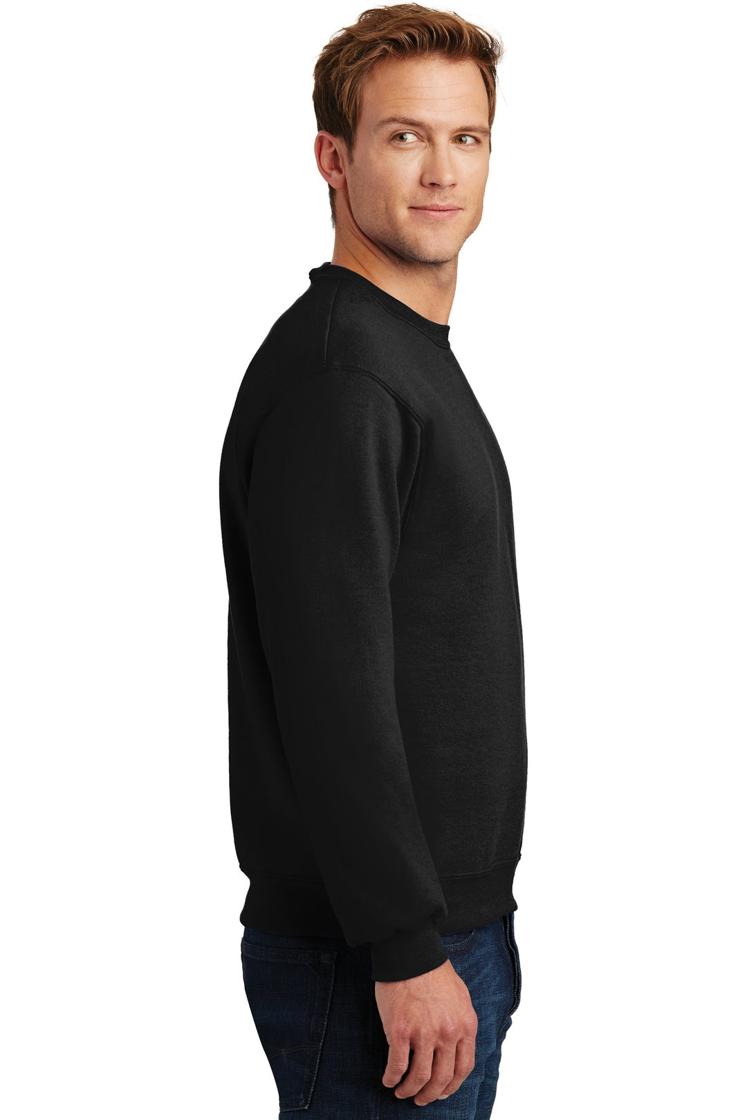 Black Jerzees Super Sweats NuBlend - Crewneck Sweatshirt. 4662M