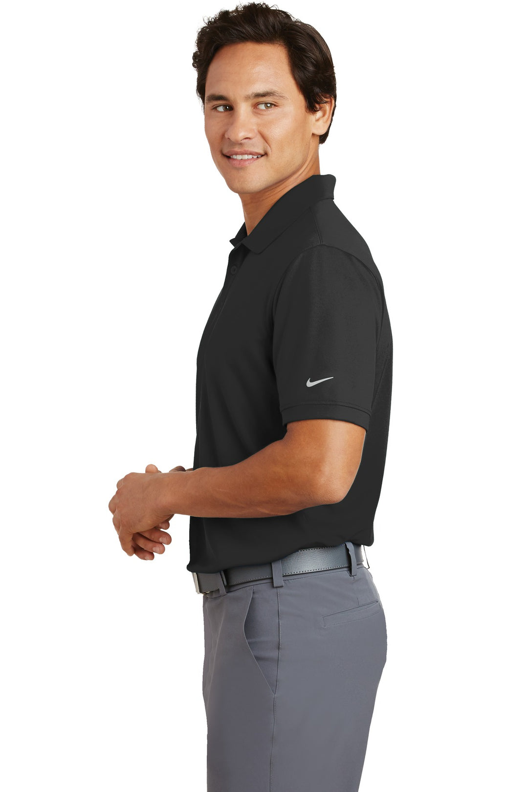 Black Nike Dri-FIT Players Modern Fit Polo. 799802