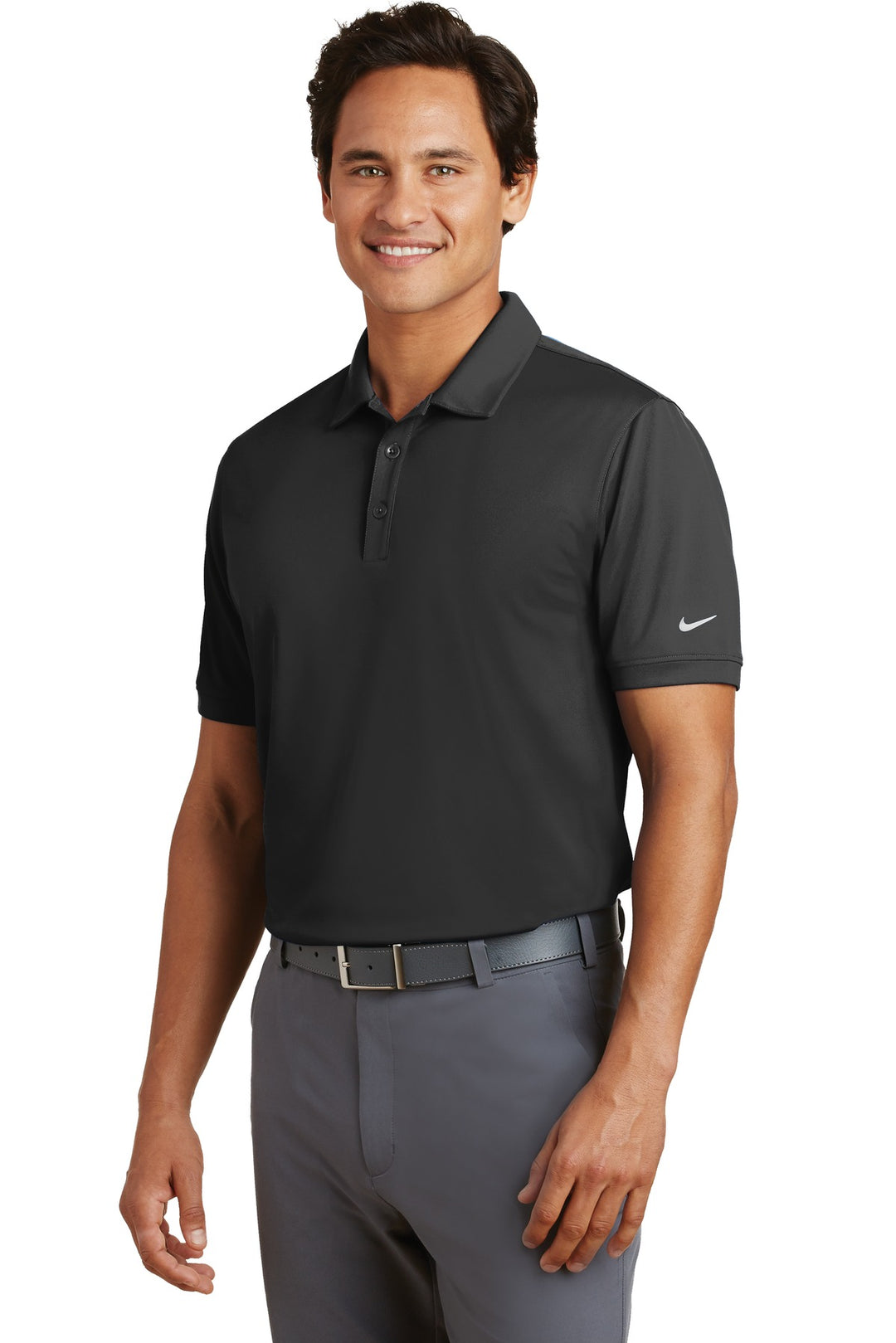 Black Nike Dri-FIT Players Modern Fit Polo. 799802