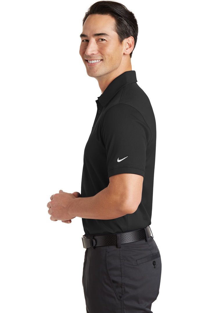 Black Nike Dri-FIT Solid Icon Pique Modern Fit Polo. 746099