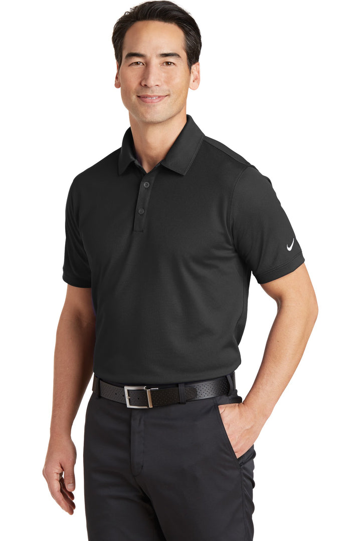 Black Nike Dri-FIT Solid Icon Pique Modern Fit Polo. 746099