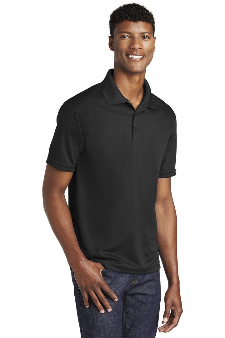 Black Sport-Tek PosiCharge RacerMesh Polo. ST640