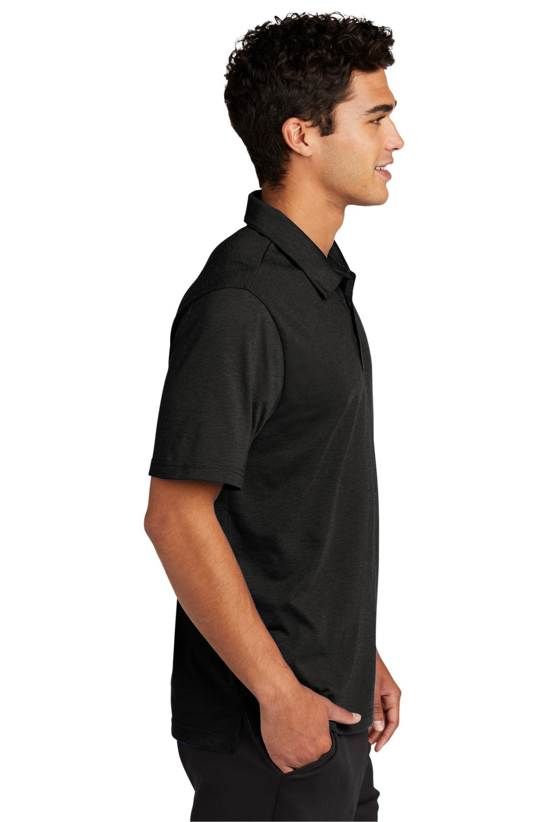 Black Sport-Tek PosiCharge Strive Polo ST530