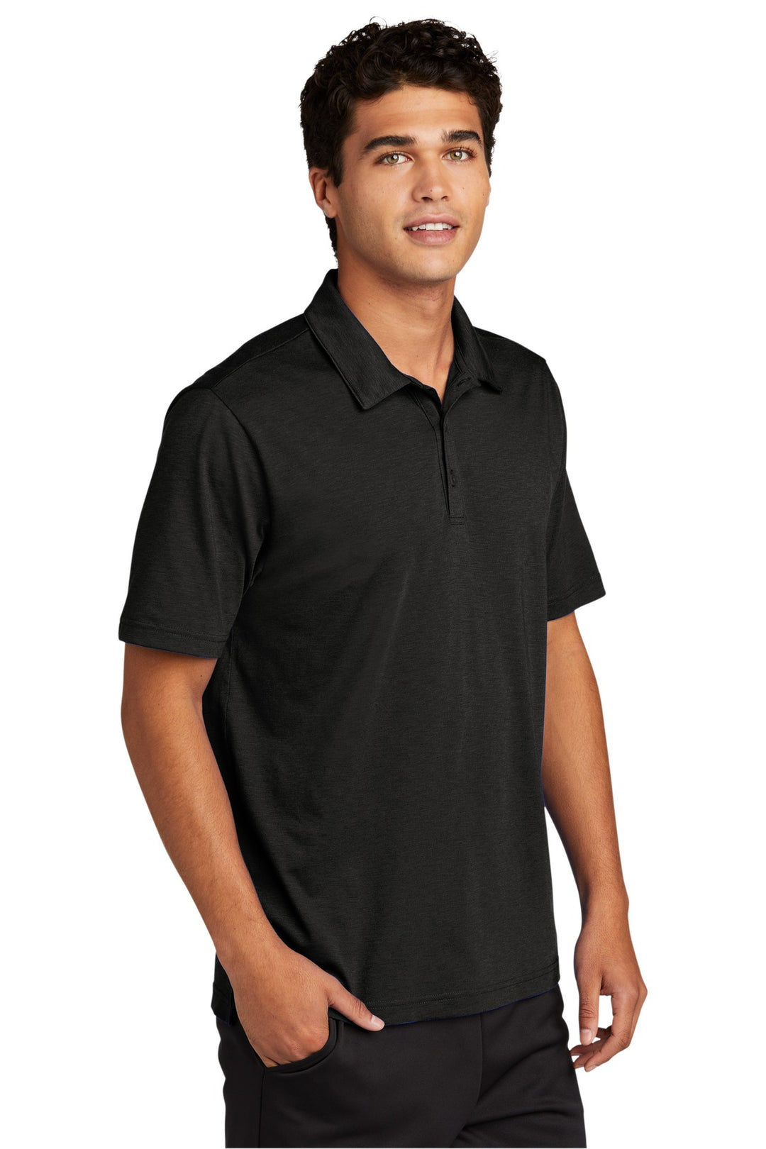 Black Sport-Tek PosiCharge Strive Polo ST530