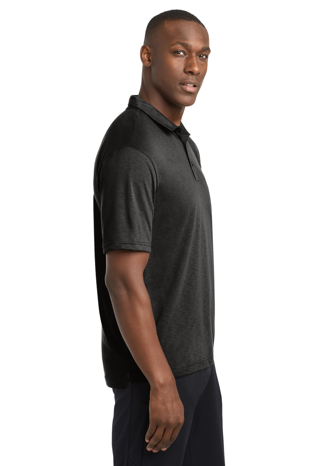 Black Sport-Tek PosiCharge Strive Polo ST530