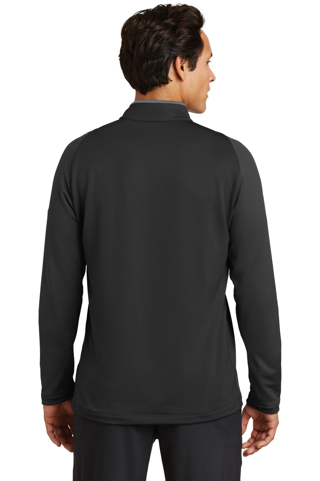 Black/Dk Grey Nike Dri-FIT Stretch 1/2-Zip Cover-Up. 779795