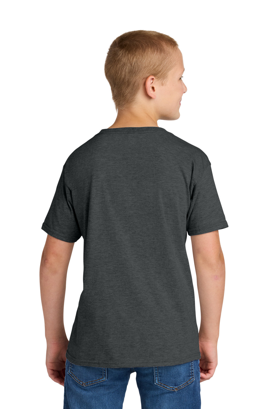 BlkHthr Jerzees Classics Youth Cotton T-Shirt 363Y