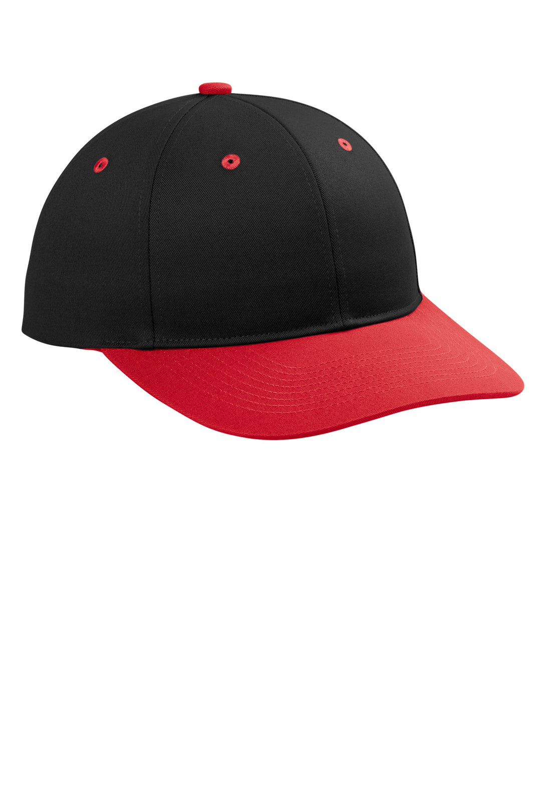 Blk/TrRd Port Authority Snapback Cap C408