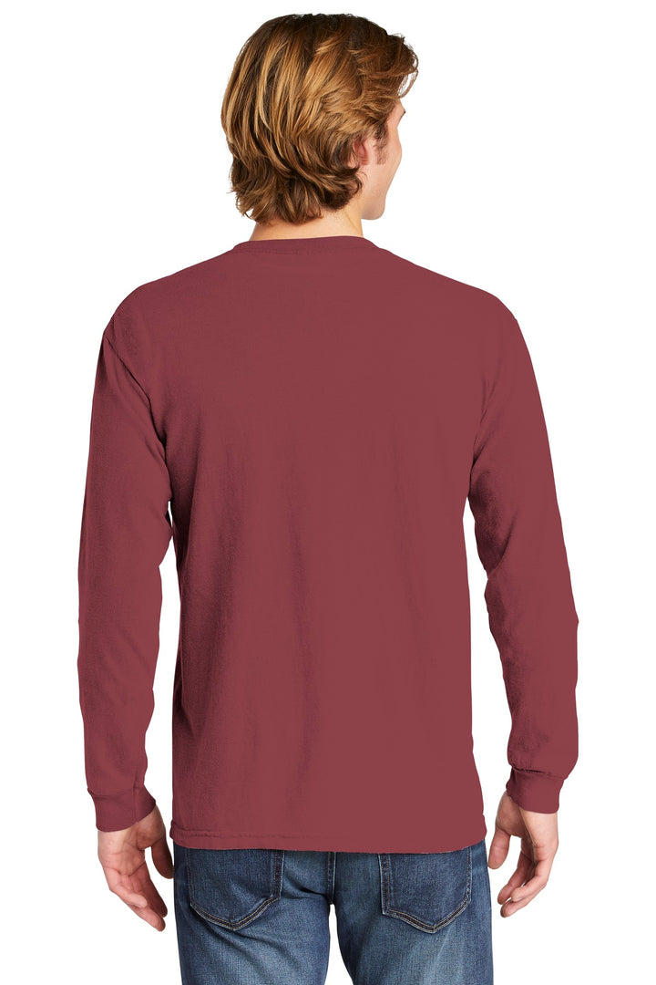 Brick COMFORT COLORS Heavyweight Ring Spun Long Sleeve Pocket Tee. 4410