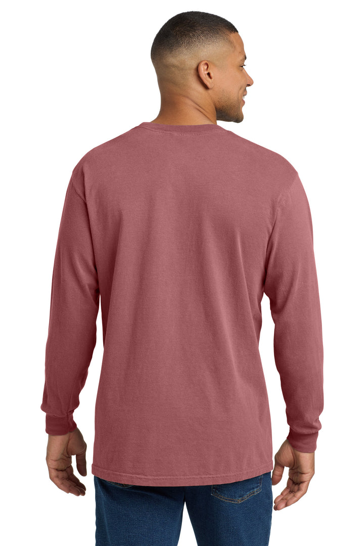 Brick COMFORT COLORS Heavyweight Ring Spun Long Sleeve Pocket Tee. 4410