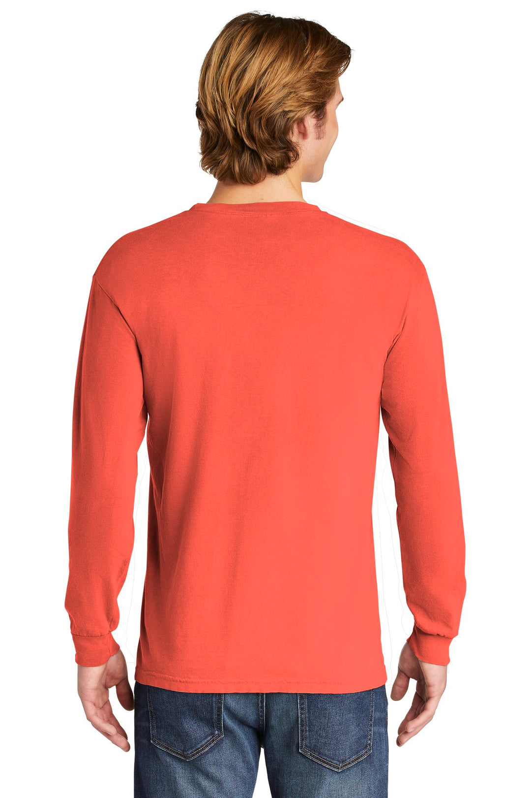 Bright Salmon COMFORT COLORS Heavyweight Ring Spun Long Sleeve Tee. 6014