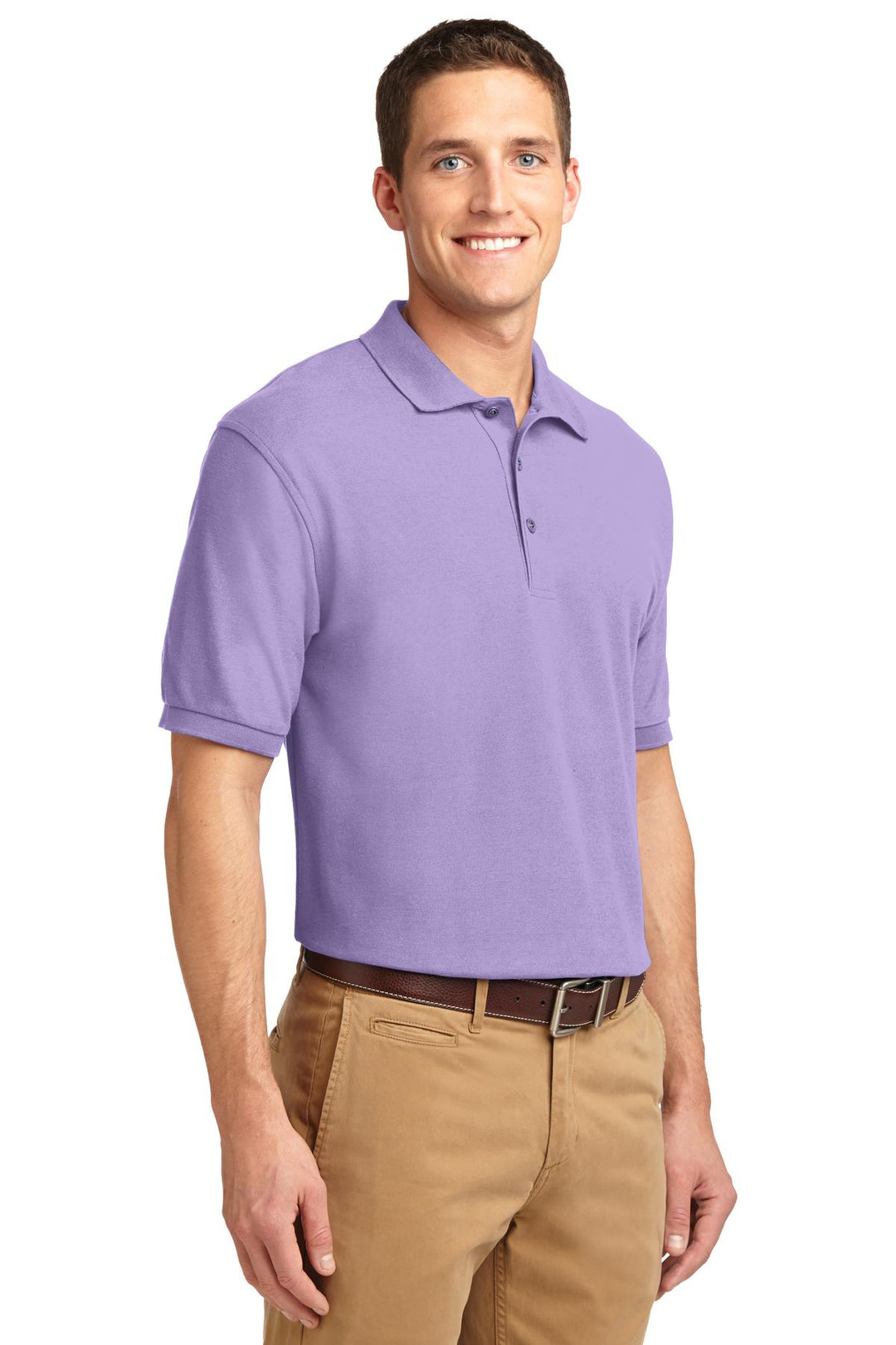 Brt Lavender Port Authority Silk Touch Polo K500