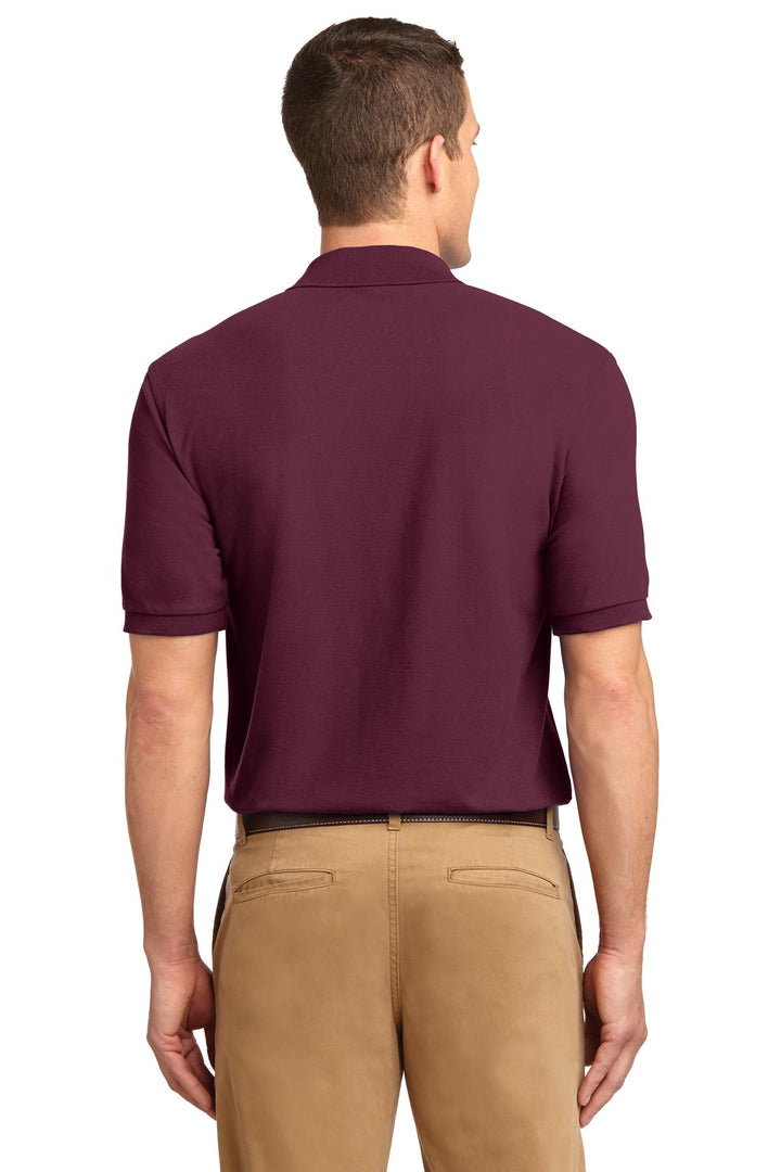 Burgundy Port Authority Silk Touch Polo K500