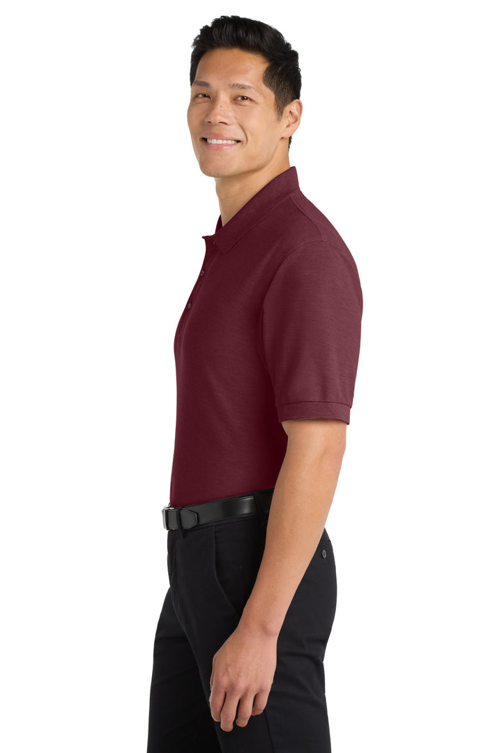 Burgundy Port Authority Silk Touch Polo K500