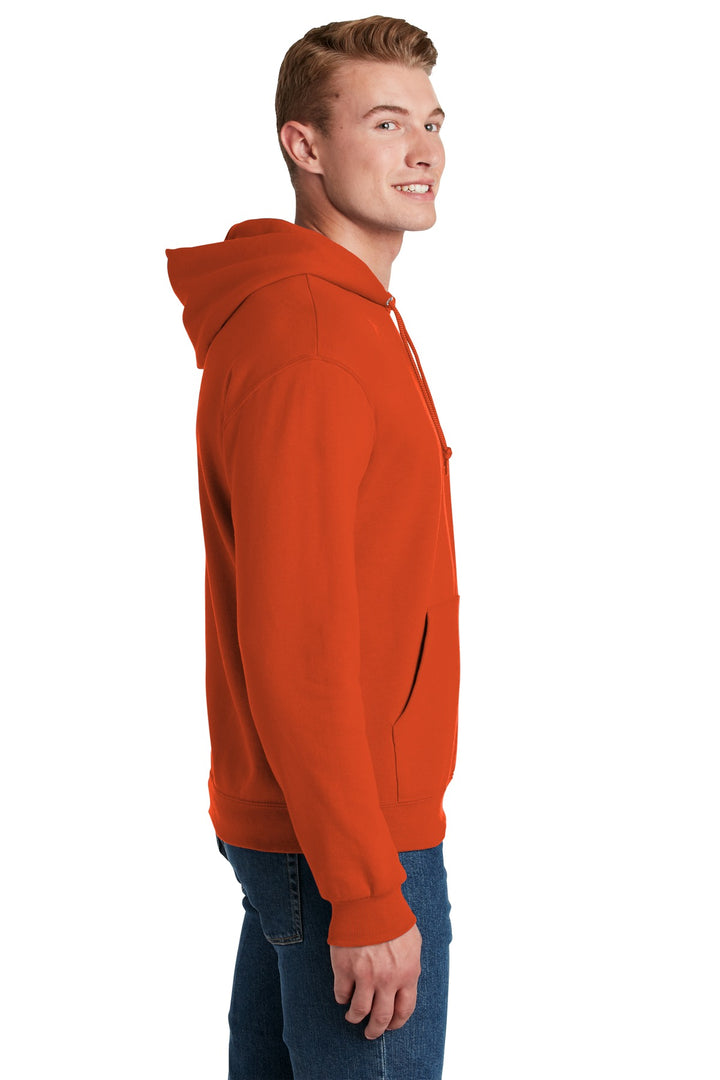 Burnt Orange Jerzees NuBlend Pullover Hooded Sweatshirt. 996M