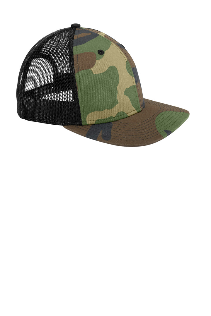 Camo/Black New Era Snapback Low Profile Trucker Cap NE207