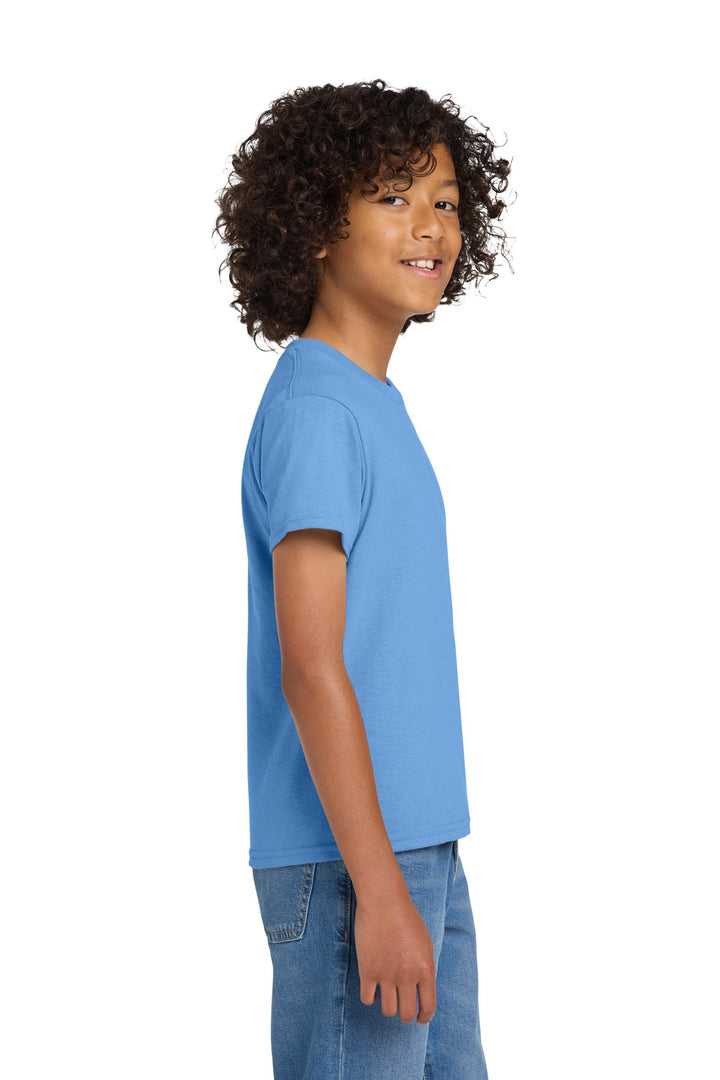 Carolina Blue Gildan Youth DryBlend 50 Cotton/50 Poly T-Shirt. 8000B