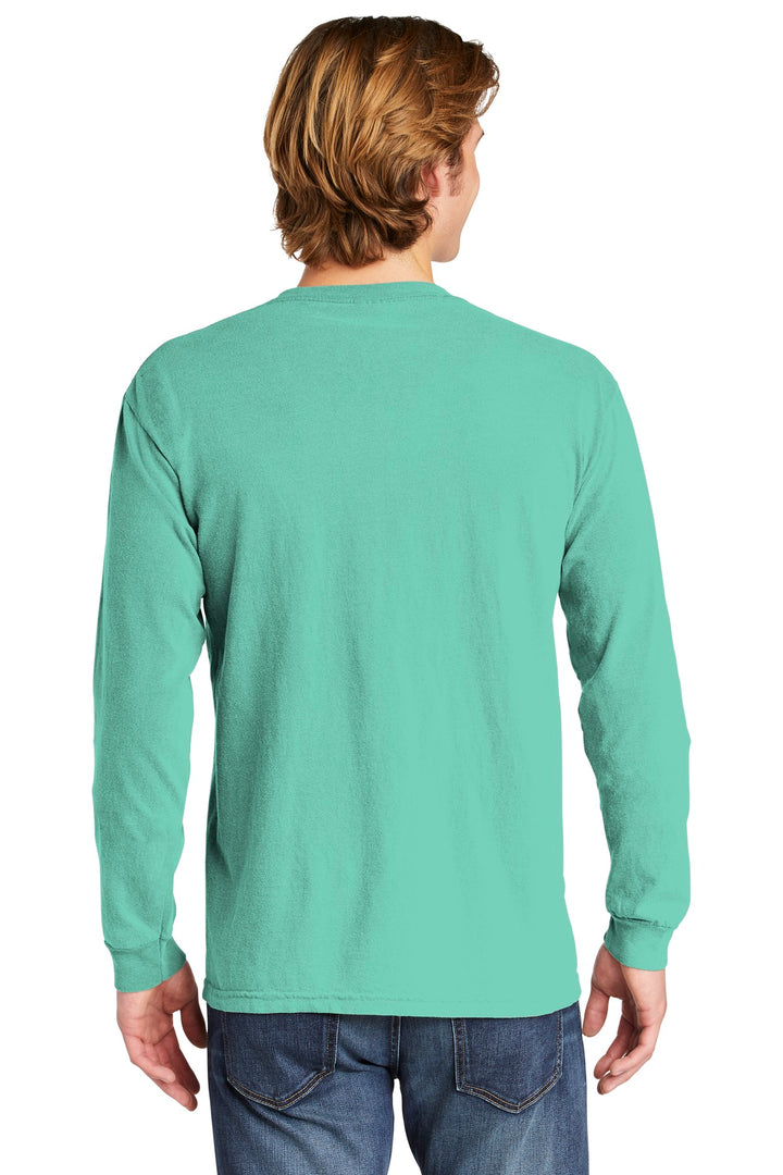 Chalky Mint COMFORT COLORS Heavyweight Ring Spun Long Sleeve Pocket Tee. 4410