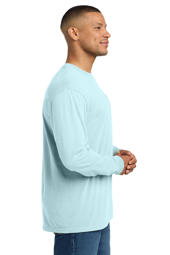 Chambray COMFORT COLORS Heavyweight Ring Spun Long Sleeve Pocket Tee. 4410