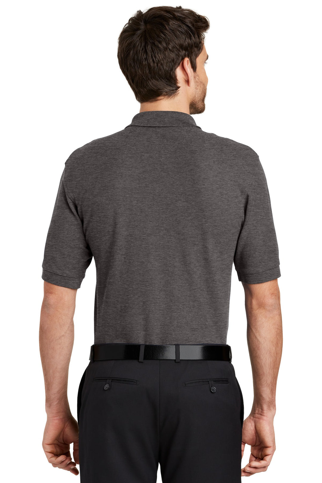 Char Hthr Grey Port Authority Silk Touch Polo K500
