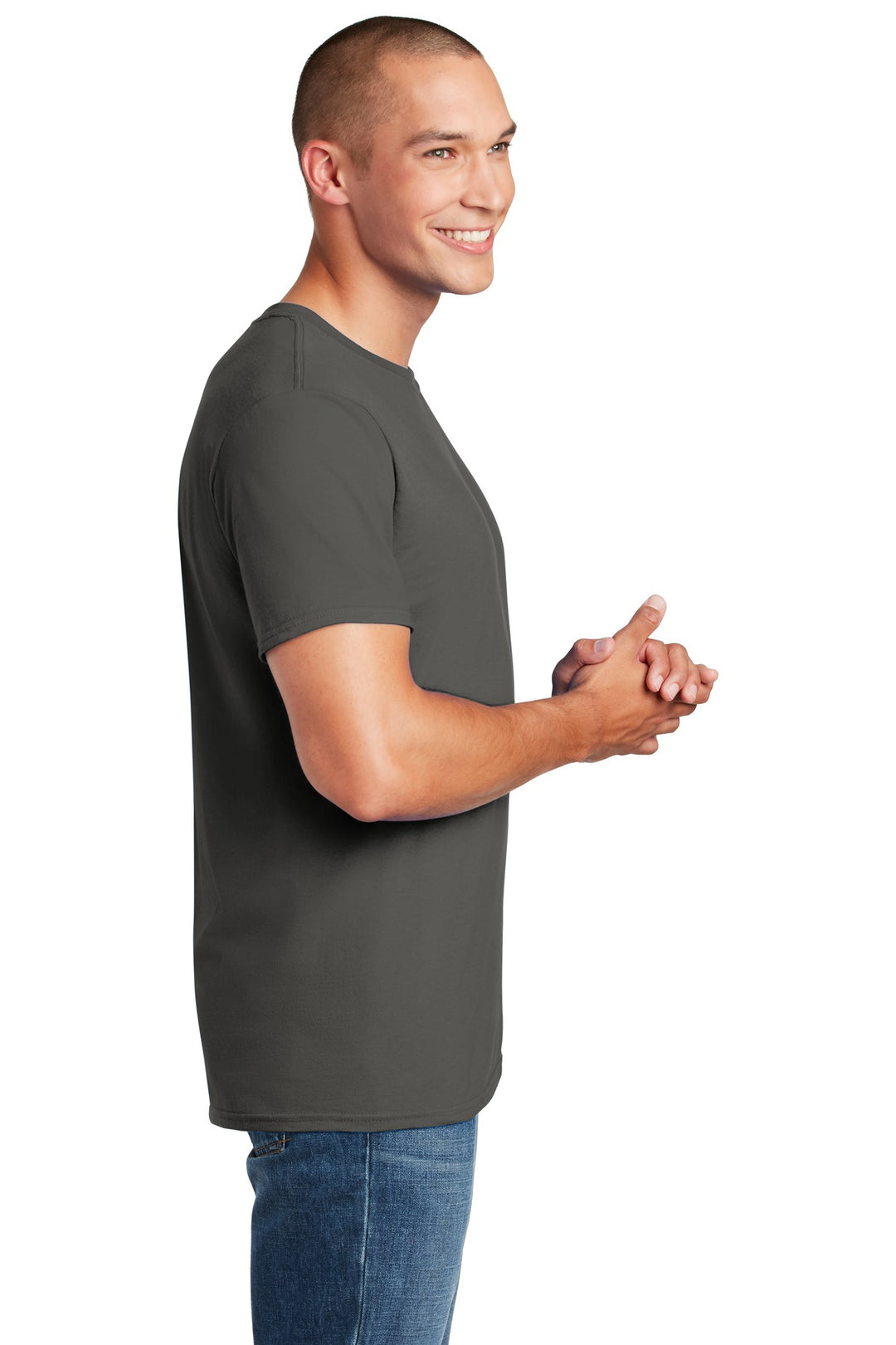 Charcoal Gildan Softstyle T-Shirt. 64000
