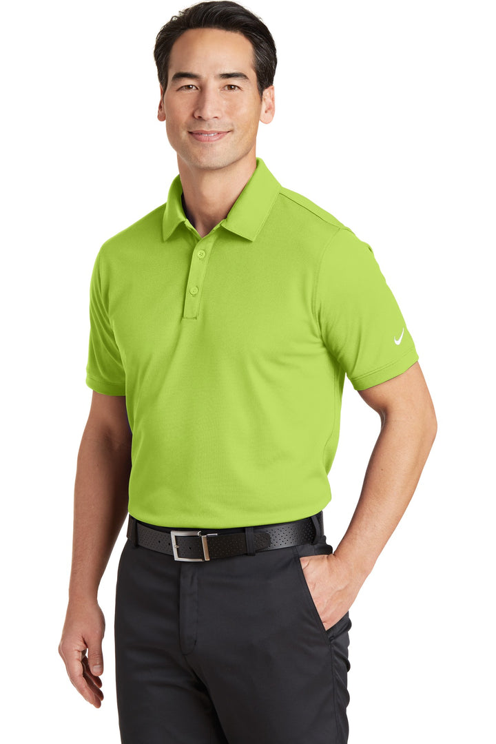 Chartreuse Nike Dri-FIT Solid Icon Pique Modern Fit Polo. 746099