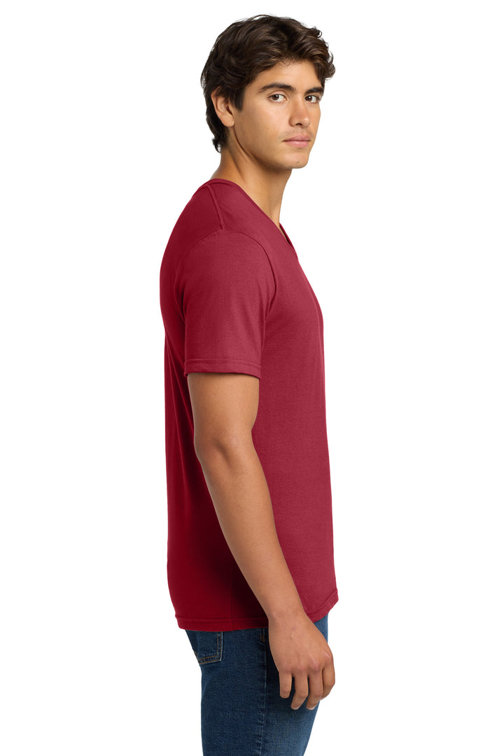 Cherry Red Gildan Softstyle V-Neck T-Shirt. 64V00