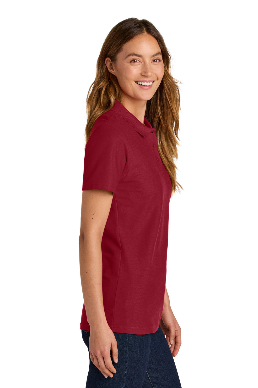 CherryRed Gildan Softstyle Women's Pique Polo 64800L