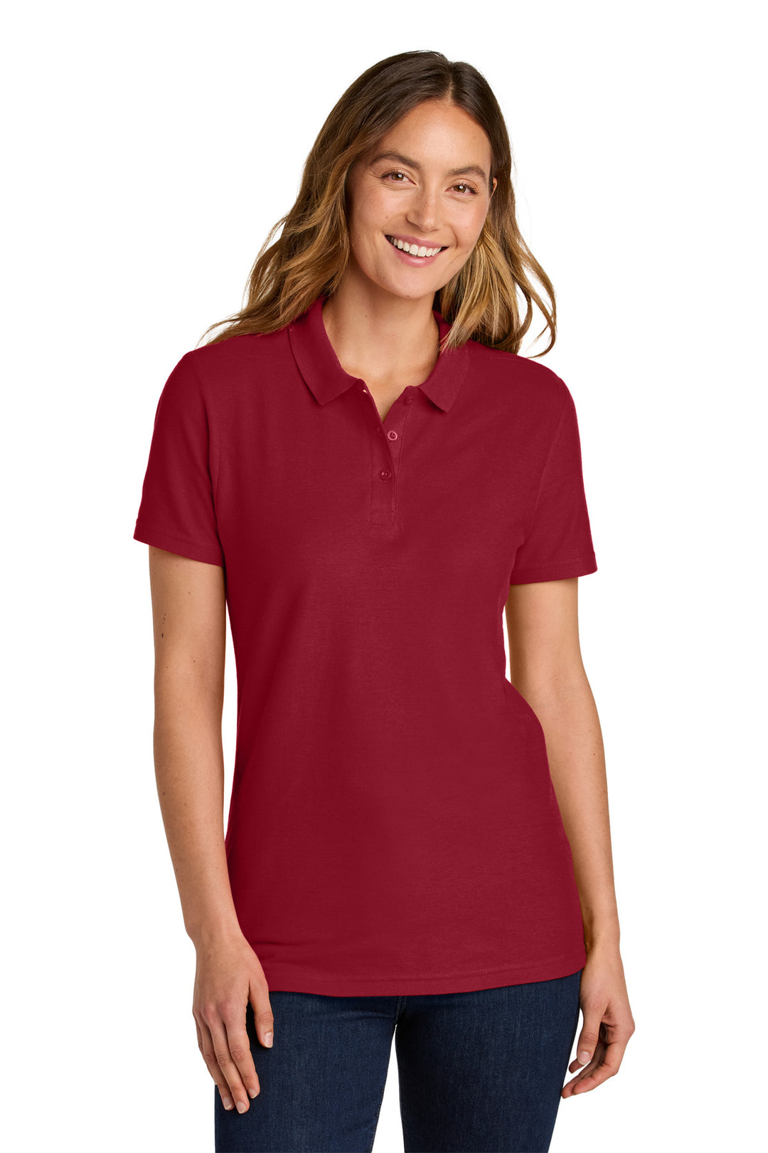 CherryRed Gildan Softstyle Women's Pique Polo 64800L