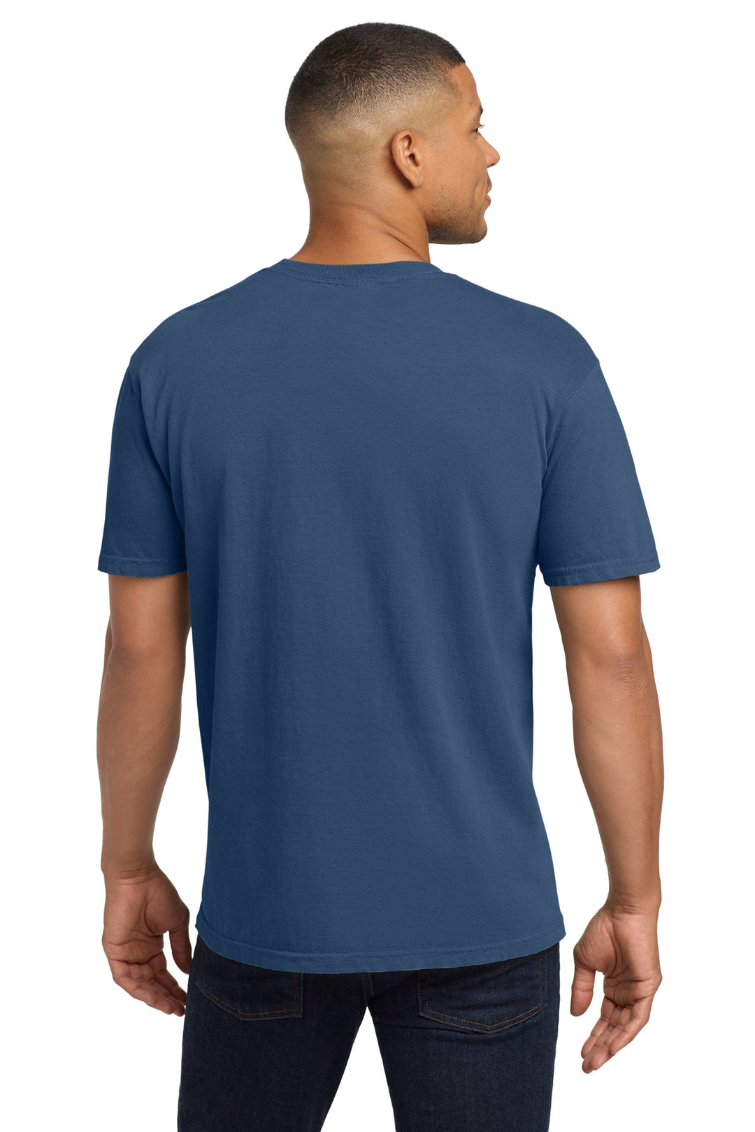 China Blue COMFORT COLORS Heavyweight Ring Spun Pocket Tee. 6030