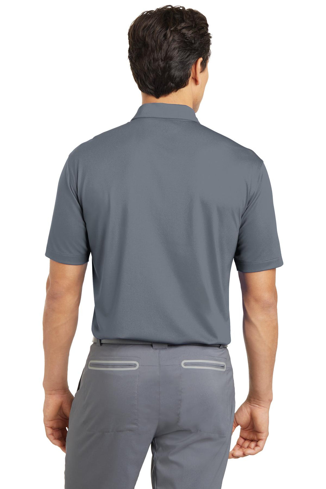 Cool Grey Nike Dri-FIT Vertical Mesh Polo. 637167