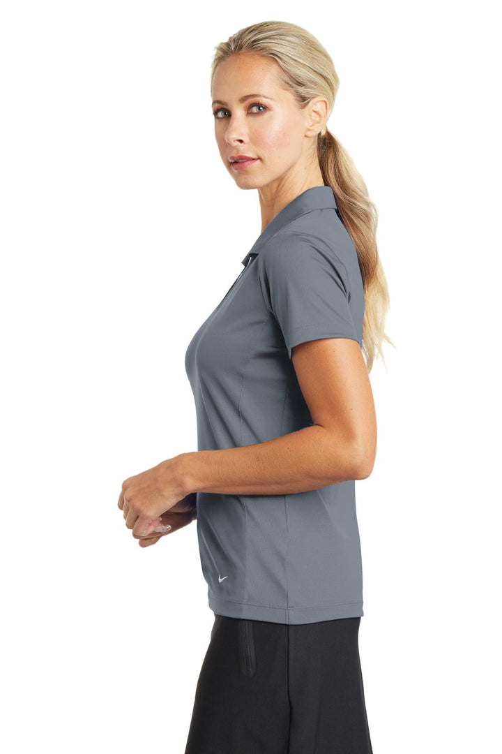 Cool Grey Nike Women's Dri-FIT Vertical Mesh Polo. 637165